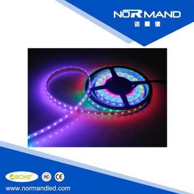 China 5m DC12V 60leds/m and 5pcs TM1812 ic/meter(20pixels) led digital strip;IP68;waterproof for sale