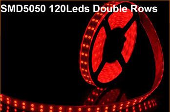 China 5050 120led/m 24v High Lumen IP68 double row  Led Strip for sale