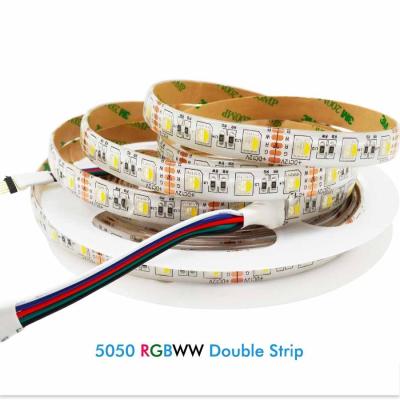 China IP65 Silicone Waterproof RGBW 4in1 Led strip 5050 4IN1 RGBW LED Strip Light SMD RGBWW 4 colors led String 5M/reel DC24V for sale