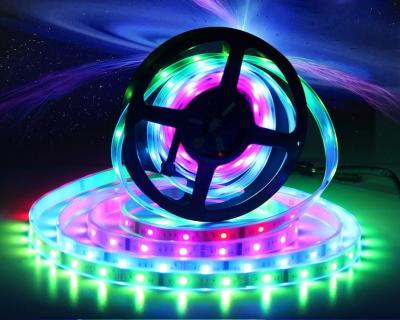 China 5m 6803 IC 5050 digital RGB Strip,150LED IP67 tube waterproof dream magic color 12V Led Strip,30LED/m for sale