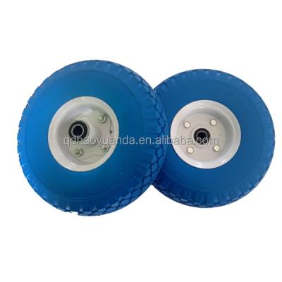 China Construction Material Shops 10 Inch 3.00-4 POLYURETHANE FOAM WHEEL REACH CERTIFICATION SOLID STITCH Good Quality 260*85mm PU Foam Soft Rubber Light Duty R for sale