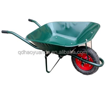 China Metal construction steel wheelbarrow with 3.50-8 wheel Nigeria market instruction wheelbarrow 65L 5cbf metal wheel barrow for sale