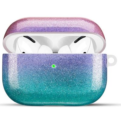 China For Earbuds 2020 BESTSOLD Luxury Gradient Glitter Case Protective Cover for AirPods pro with Key Chain - Ready Stock for sale