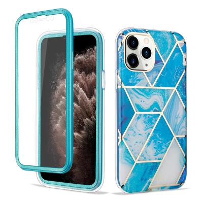 China Anti-Drop Screen Protector TPU+PC Shockproof Built-in Case For iPhone X Xr Xs Max For iPhone 11 Pro Max Marble Phone Cases Mobile Covers for sale