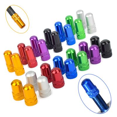 China Aluminum Alloy Aluminum Alloy Bicycle Presta Schrader FV AV Valve Covers For MTB Road Bike Tires for sale