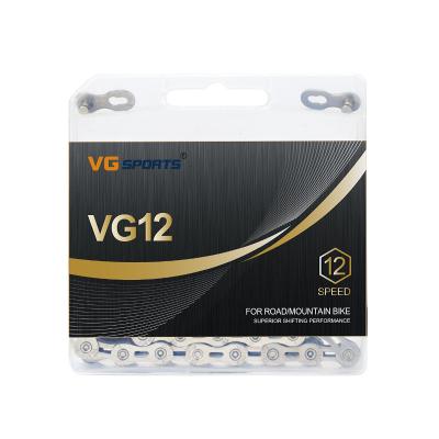 China VG Sports 12 24 36 Speed ​​Half Hollow Silver Bicycle Chains For MTB Mountain Road Bike 1/2