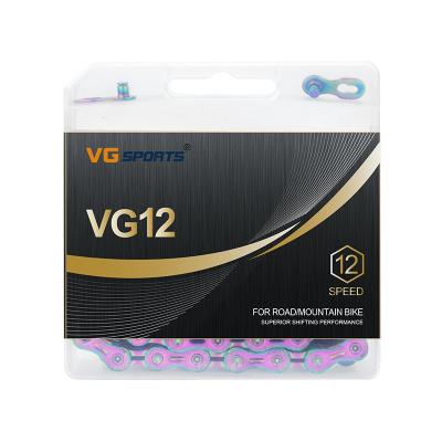 China VG Sports 12 24 36 Speed ​​Half Hollow Rainbow Bicycle Chains For MTB Mountain Road Bike 1/2