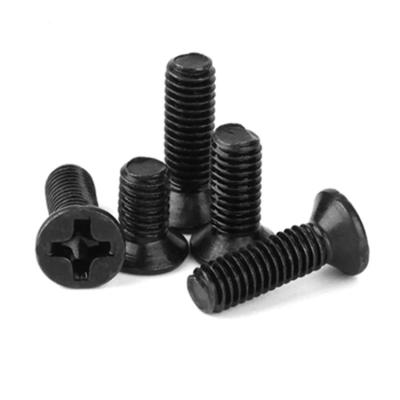 China Phillips M3-M10 Black Oxide Flat Carbon Steel Countersunk Flat Head Screw for sale