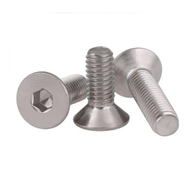 China DIN7991 HEX Stainless Steel Socket Countersunk Hex Flat Head Screws Not Easy To Damage for sale