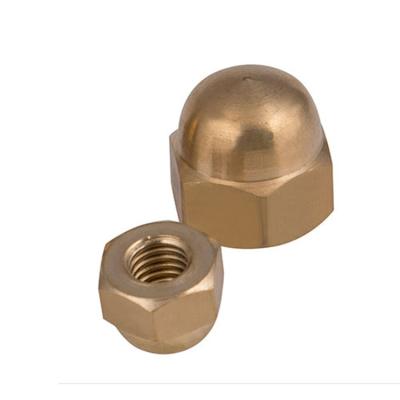 China Alloy Steel Thread M2-M24 Fine Hex Round Brass Copper Head Cap Nuts Not Easy To Damage for sale