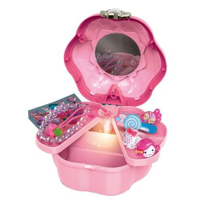 China Fashion Girl Beauty Musical Jewelry Box Toys Children Pretend Suitcase Makeup Toys Set For Children D159673 for sale