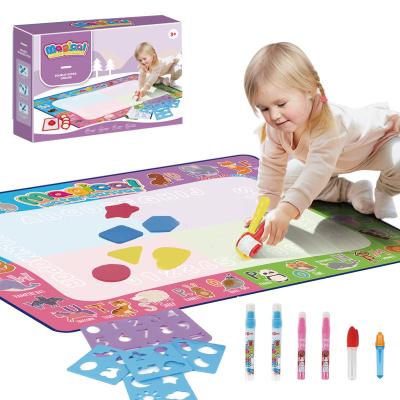 China Plastic Magic Doodle Mat Toy Diy Customize Coolplay Aqua Water Painting Drawing Mat For Kids for sale