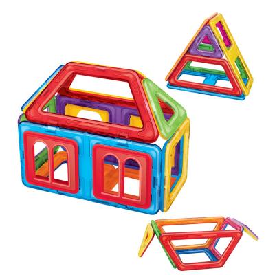 China High Quality Colorful Educational Plastic 3d Block Plastic Children Magnetic Building Blocks for sale