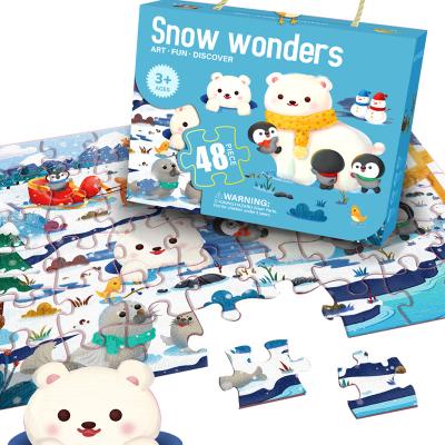 China Child Educational Paper Design Toy Customize Jigsaw Puzzle 48 Pieces Jigsaw Paper Game for sale