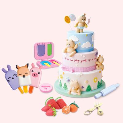 China Colorful cake stand magic modeling kids playdough baby clay diy toys D157414 for sale