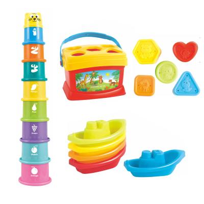 China Cute Stacking Animal Water Tool Wholesale Amazon Cups Baby Spraying Bath Toys Water Bath Set Toy for sale