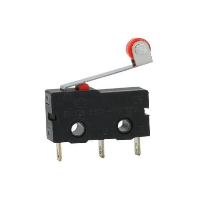 China Electronic Device Micro Limit Switch With Hinge Short Momentary Roller Spdt Snap Action For Arduino for sale