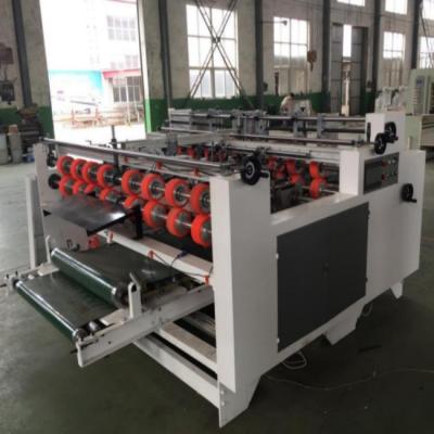 China High Speed Semi Automatic Double Pieces Carton Gluer Machine PLC Central Control for sale