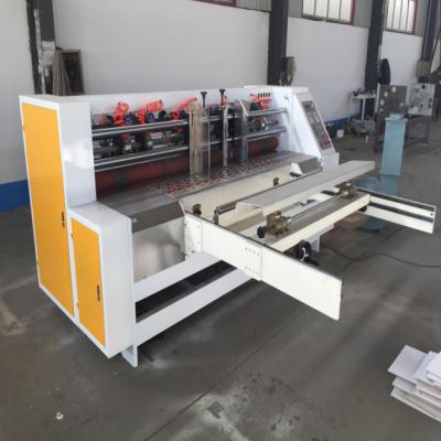 China Automatic Leading Edge Feeder Thin Blade Slitting Scoring Machine 5  Knives 8 Scoring for sale