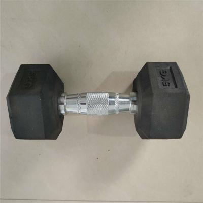 China Home Gym Home Fitness Use Hex Rubber Dumbbell for sale