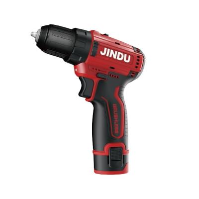 China JINDU 12V 40Nm High Quality Multifunctional High Torque Power Drills 2.0AH Cordless Brushless Drills for sale