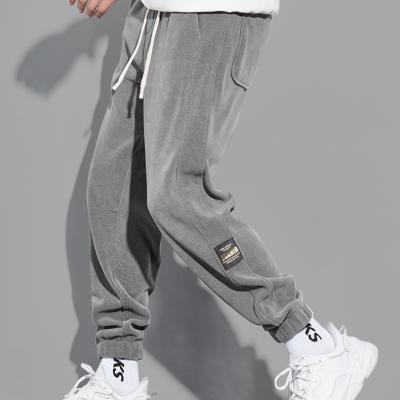 China Wholesale QUICK DRY Loose Hip Hop Drape Embroidery Custom Mens Streetwear Slim Fit Men's Gym Chenille Jogger Pants Drawstring Pants for sale