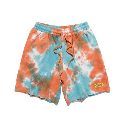 China Wholesale 100%Cotton QUICK DRY Men's Sport Tie Dye Shorts Terry Casual Shorts Mens Breathable French Shorts for sale