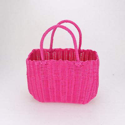 China Sustainable Fashion Summer Beach Colorful Round PP Laundry Basket for sale