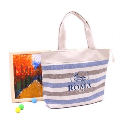 China New Wholesale Paper Canvas Woven Zipper Storage Bag Ladies Beach Handbag Rope Customized Factory Customized Viable Beautiful for sale