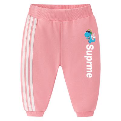 China Graphic Color Fade Proof Baby Sweatpants Autumn Cotton Pants Kid Boy Sweatpants Summer Class One Cloth Baby Pink Cozy Sweatpants for sale