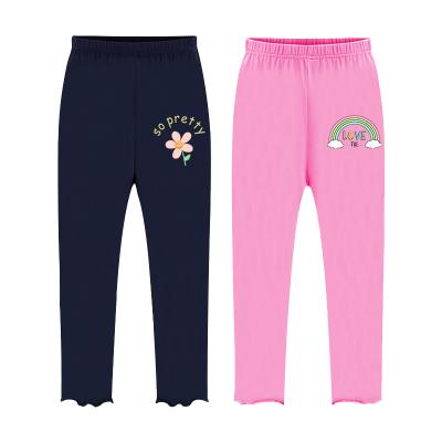 China Summer Color Fade Proof Girls Leggings Wear Foreign Style Children 2-15 Years Shape Korean Girl Dance Pants for sale