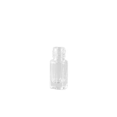 China Factory Price Various Chinese Transparent Perfume Glass Octagonal Bottle With Roller 3ml for sale