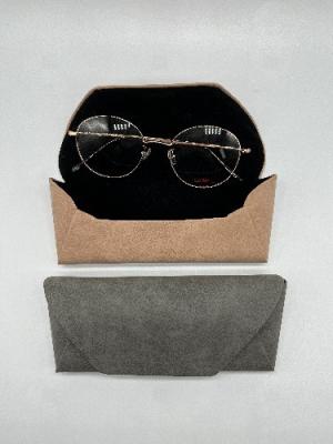 China Envelope Style 16CM PU Folding Eyeglass Case Fashion Glasses Grey Personalized for sale