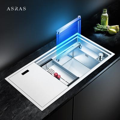 China Asras SUS304 kitchen faucet telescopic tap hot and cold mixer drinking water outlet single handled 3060 for sale