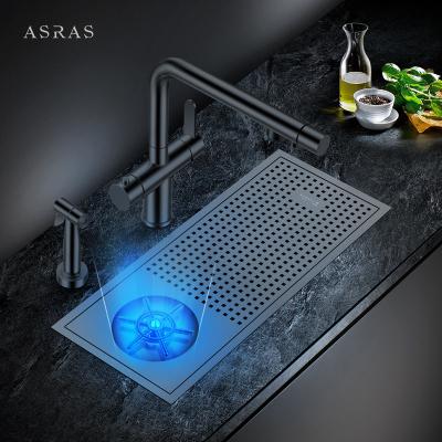 China Asras SUS304 handmade black nano sink cup maker sink kitchen faucet manufacturer-5322N-3 for sale