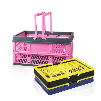 China Viable Hot Selling Desk Stacked Organizer Rectangular Mini Handle Basket Home Storage for sale