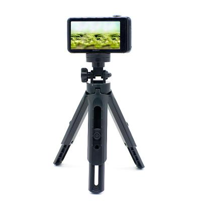 China Mini tripod for mini camera & Phone Foldable Single Travel Stand Mobile Holder For Desktop Camera Tripod Phone Mount for sale