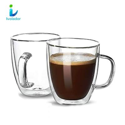 China Disposable Daily Use Glass Cup To Drink Water Coffee Tea, With Glass Holder for sale