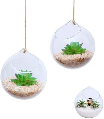 China Wholesale CLASSIC Hanging Glass Planter Vase 4.7 Inch Mini Greenhouse Container For Air Plant Succulents for sale