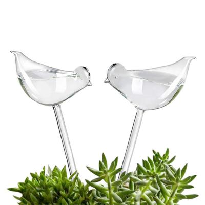 China Wholesale Plant House Bird Shaped Self Watering System Eco - Friendly Aqua Glass Globes for sale