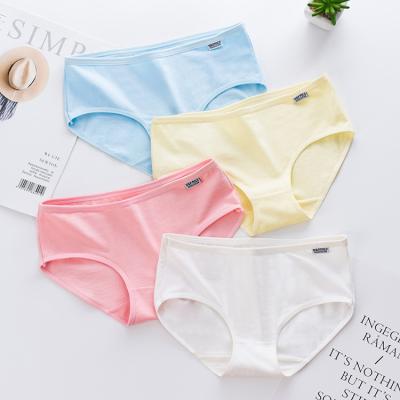 China High Quality Antibacterial Candy Color Simple Girly Color Low Waist Low Waist Cotton Panties Underwear Women for sale