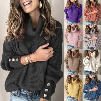 China European Women's Anti-wrinkle New High Quality Sweater Turtle Neck Sweater Top And American for sale