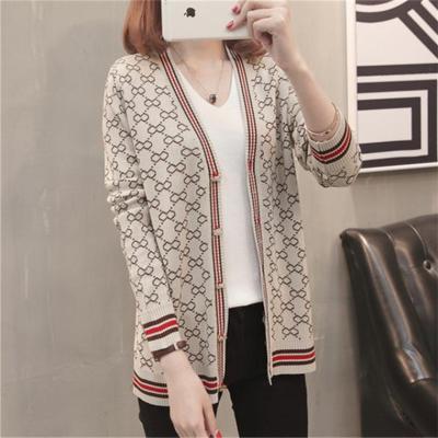 China New Korean Loose Knitted Coat Hong Kong Style Lazy Retro Style Breathable Cardigan Women's Sweater Coat for sale