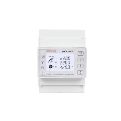 China KWH Kvarh Quality Low Price Din Rail Lora Energy Meter Wireless DAC4340CT Lora Measurements Best 3 Phase Energy Monitoring Electricity Meter for sale