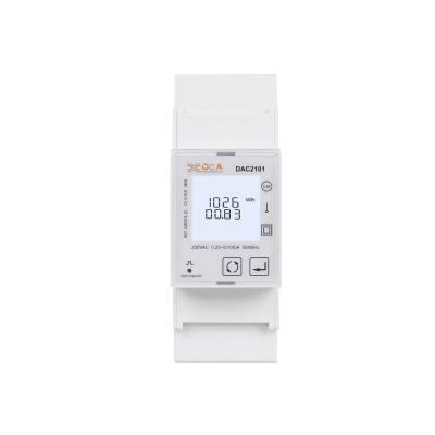 China High Performance Open Rail Measurements KWH Kvarh DAC2101 DIN Rate Multi Watt Hour Meter Single Phase Watt Hour Meter for sale