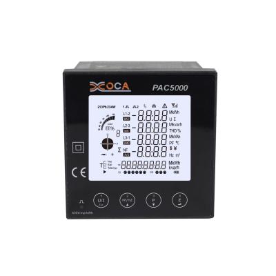 China KWH Kvarh PAC5000 Quality Assurance Panel Power Analyzer Intelligent Connection Electricity Meter Voltmeter Panel Digital Voltmeter Panel Power V-B for sale