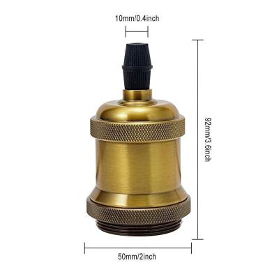 China Screw LH001 Die Casting Lamp Holder E26 E27 Gold Pendent Lamp Holder for sale