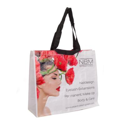 China Fashion Reusable Manufactory MY Company Logo Printed Laminated pp non woven shopping bag for sale