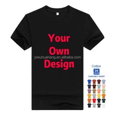 China Anti-wrinkle Factory hot sale wholesale plain tshirt custom print graphic logo t shirt designs sublimation blank plus size men's t-shirts for sale