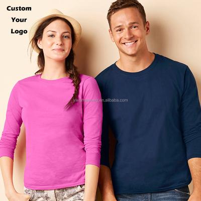 China 100% Polyester Cheap Custom Men's T-shirt Men's Anti-Wrinkle Logo Printing Europe American Fashion Sublimation Long Sleeve T-Shirt for sale